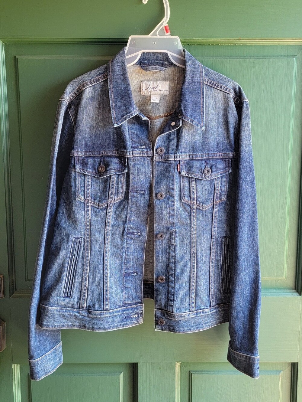 Levis Classic Blue Denim Jacket - Trucker Style Sz L